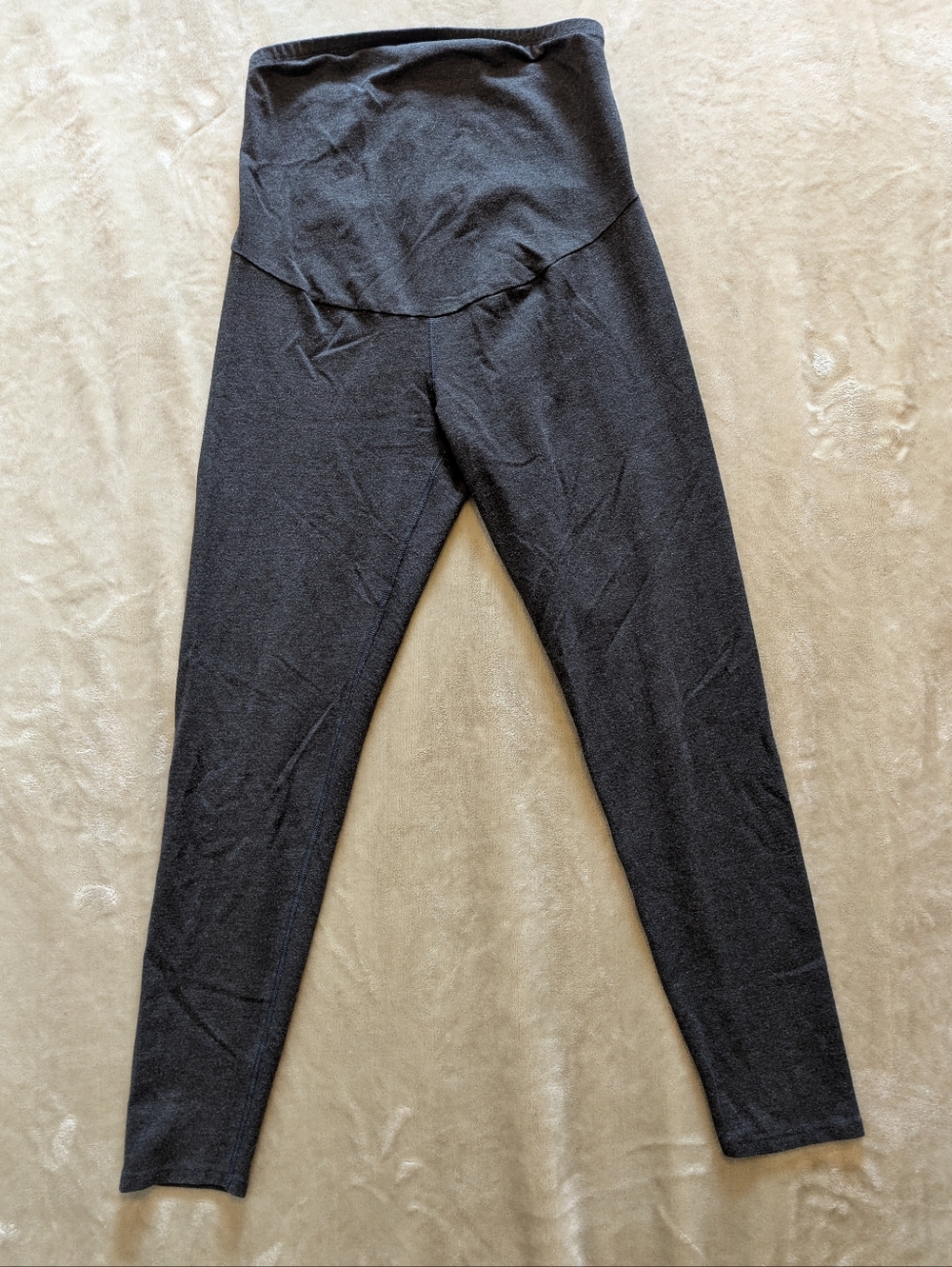 Grey High-Waist Maternity Leggings